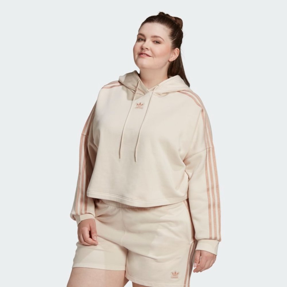 Adidas CROPPED HOODIE Plus Size 2X - Picture 3 of 7